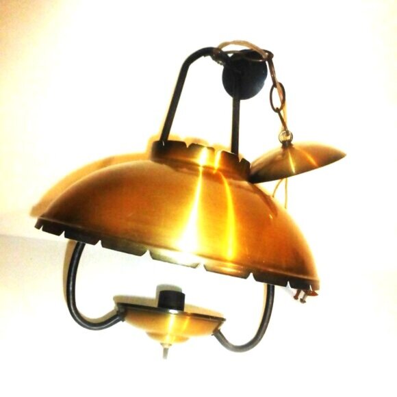 bsm COPPER LIGHT FIXTURE Hanging Light Fixture Vintage Hanging Light Copper Lamp - Picture 11 of 16